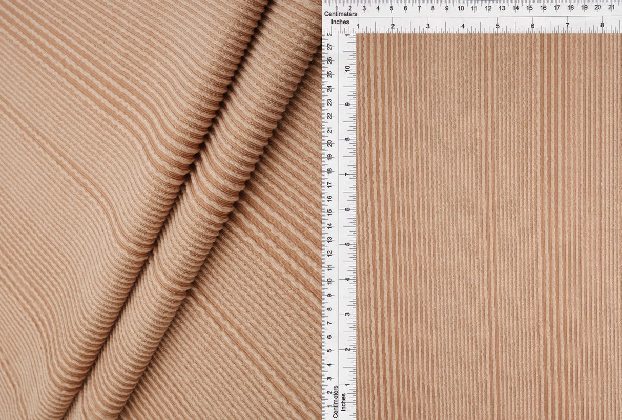 1 Yard Variegated Jacquard Rib Fabric 230 GSM Polyester Rayon Spandex Blend 52/54" Width