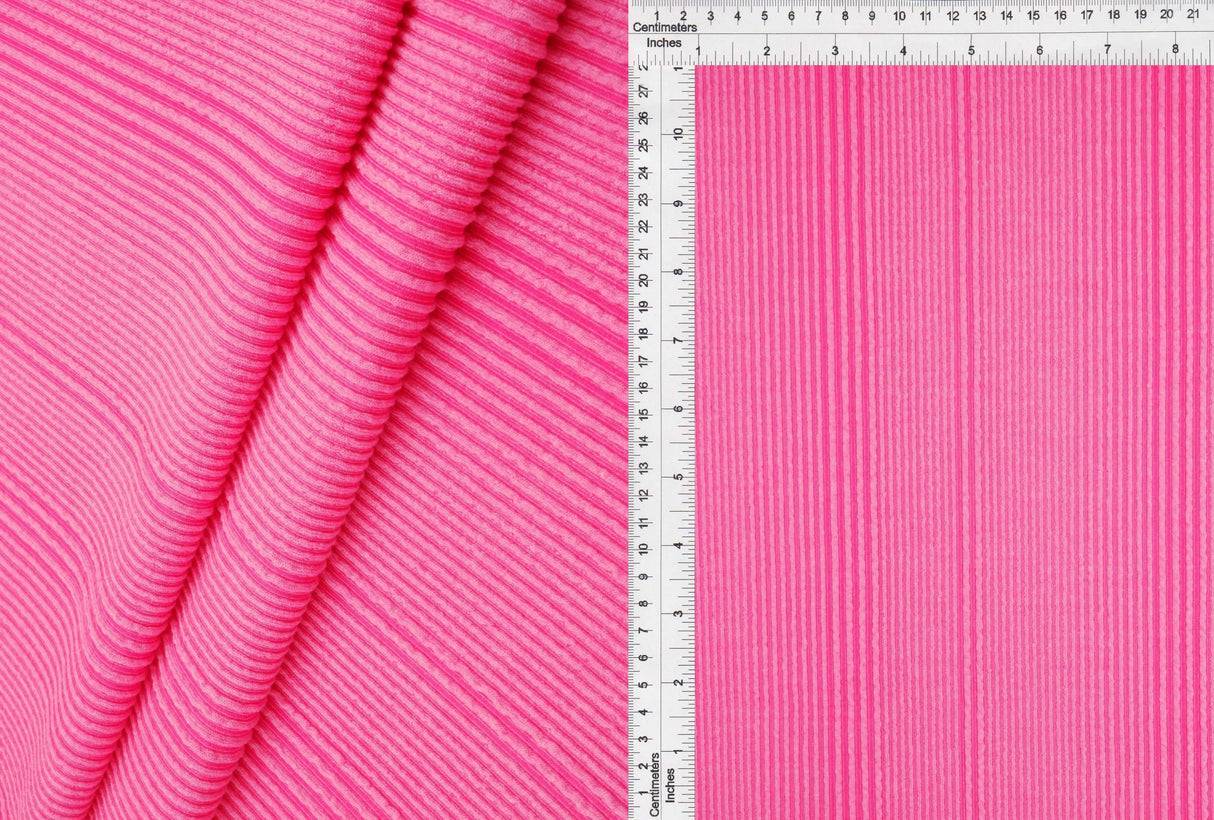 1 Yard Variegated Jacquard Rib Fabric 230 GSM Polyester Rayon Spandex Blend 52/54" Width