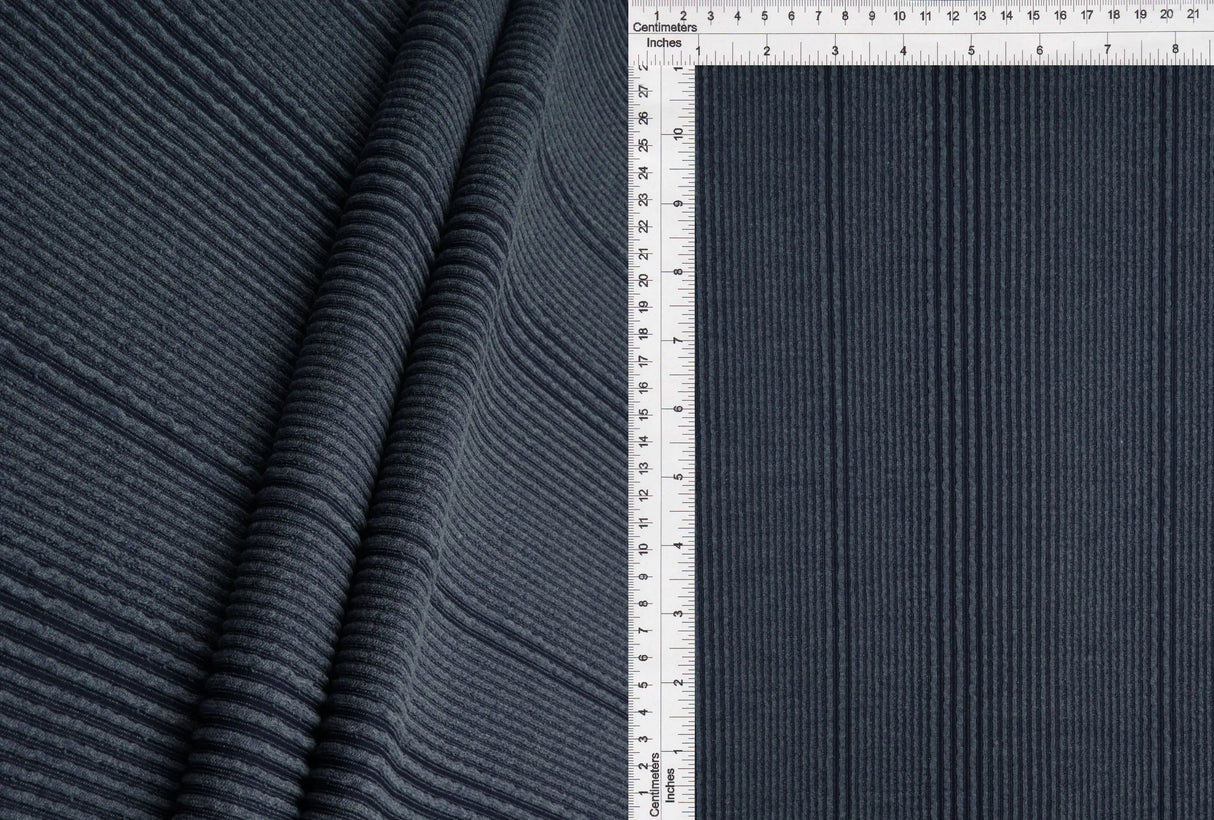 1 Yard Variegated Jacquard Rib Fabric 230 GSM Polyester Rayon Spandex Blend 52/54" Width