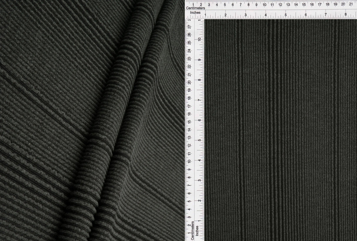 1 Yard Variegated Jacquard Rib Fabric 230 GSM Polyester Rayon Spandex Blend 52/54" Width