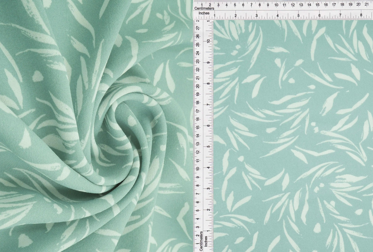 1 Yard Cey Leaf Print Fabric, 58/59'' Wide 100% Polyester