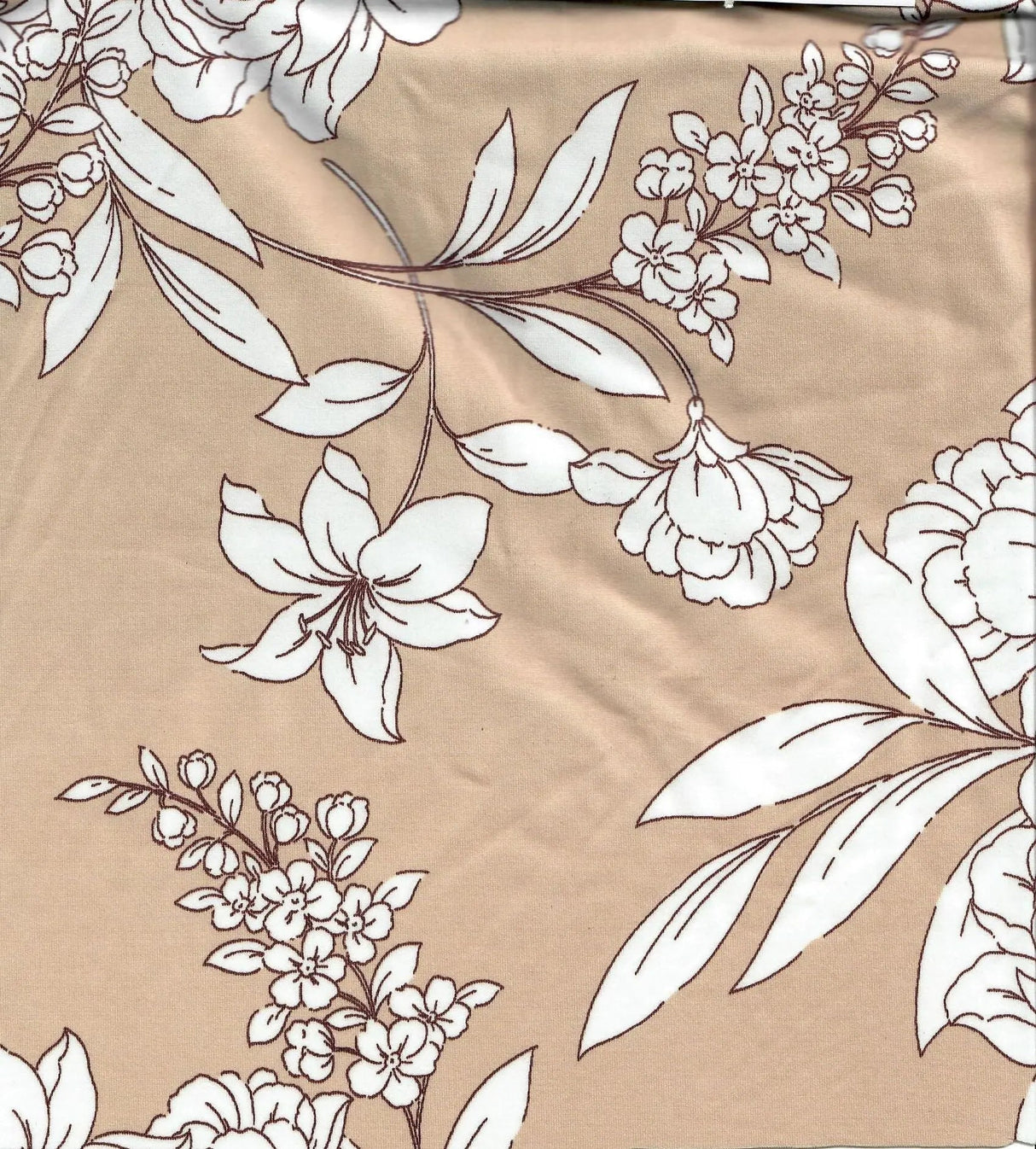 1 Yard DTY Floral Print Fabric 190 GSM Polyester Spandex Blend 58/60" Width