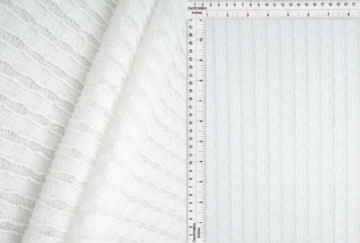 Lady Jane Stripe Lace Fabric 1 Yard Soft Stretch Delicate Material 53/54" Wide