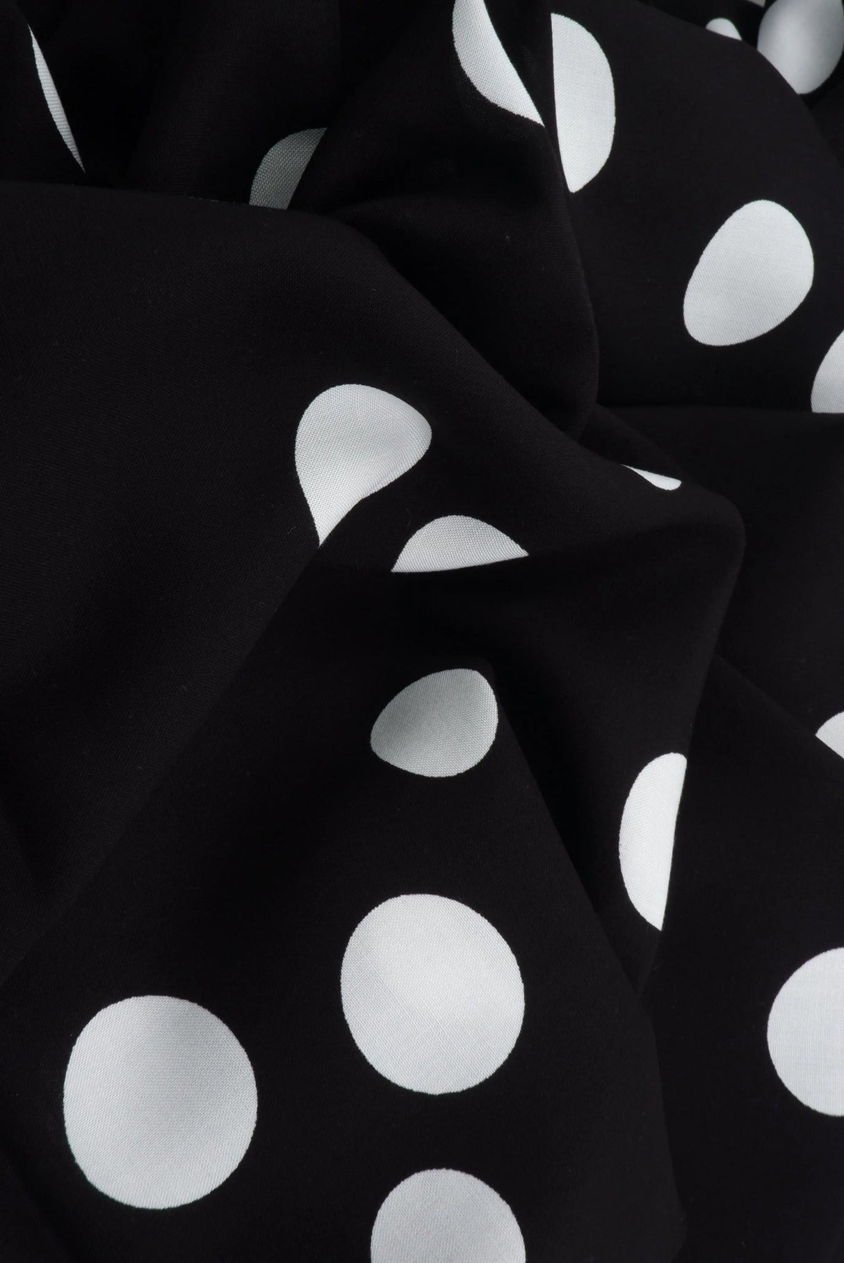 1 Yard Rayon Challis Polka Dot Print Fabric, 54'' Wide 100% Rayon