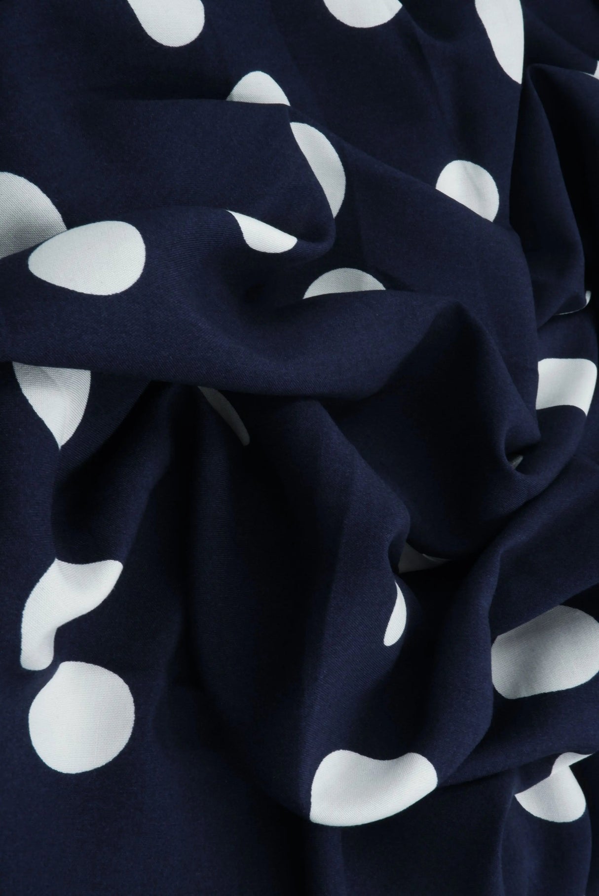 1 Yard Rayon Challis Polka Dot Print Fabric, 54'' Wide 100% Rayon