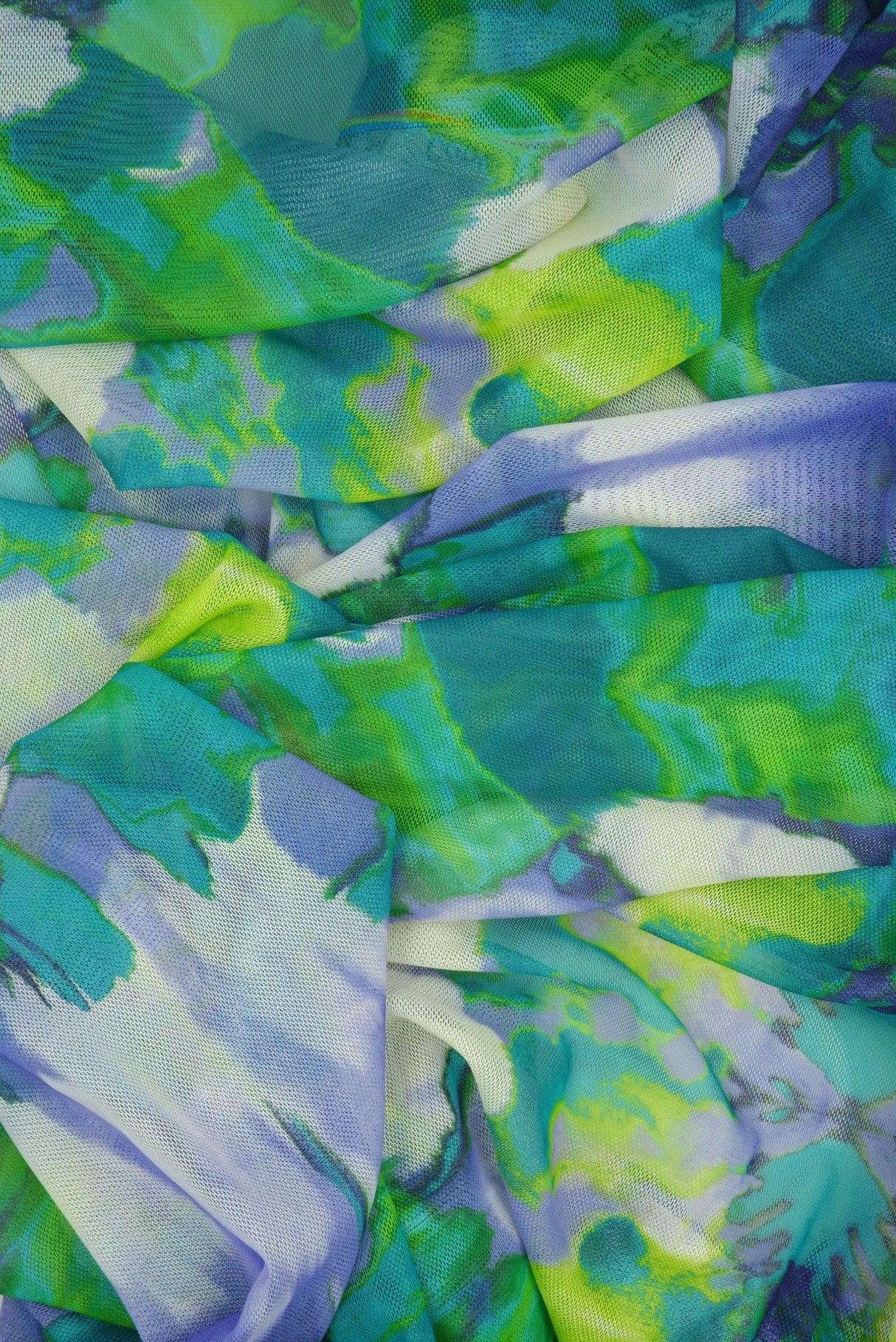 1 Yard Digital Tie Dye Mesh Fabric, 54'' Wide Polyester Spandex Blend