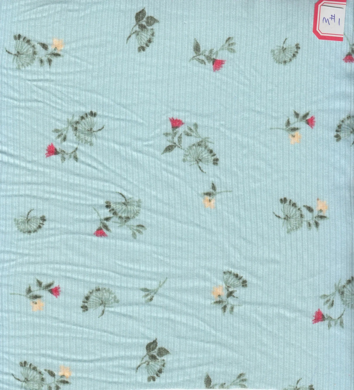 1 Yard Yummy Rib Ditsy Flower Print Fabric 180 GSM Polyester Spandex 58/60" Width