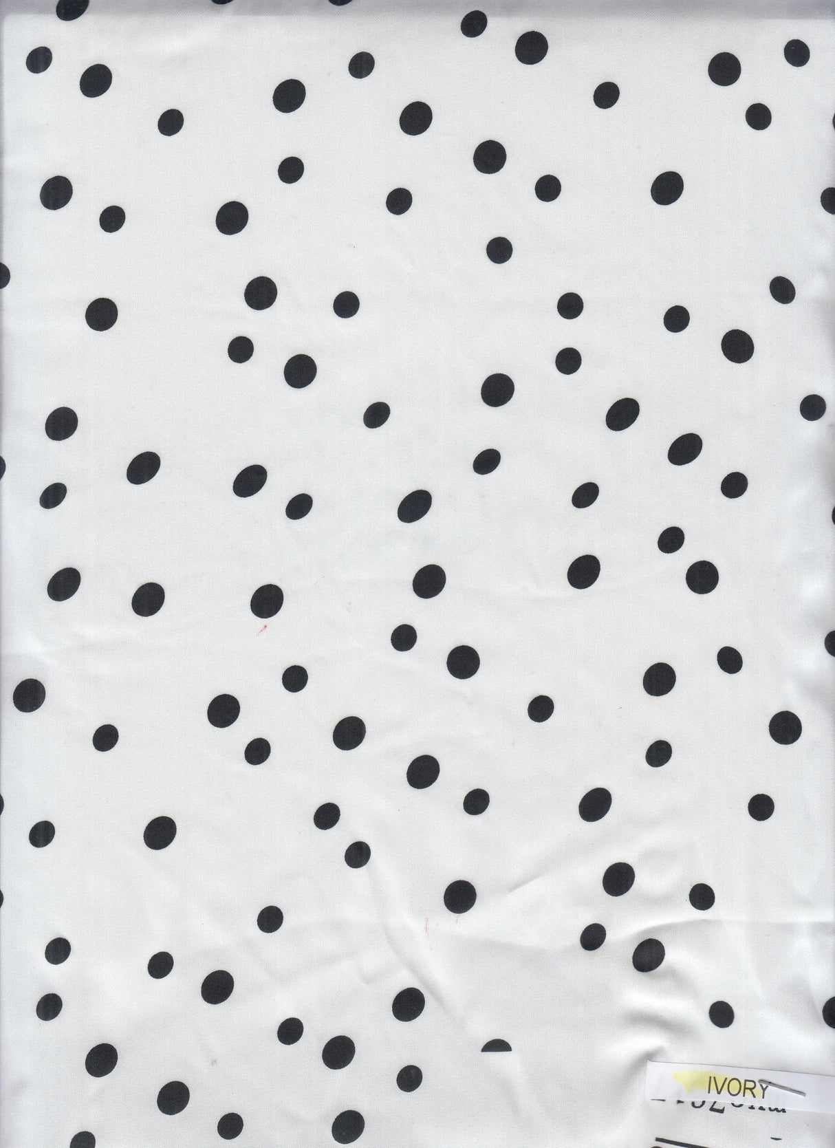 1 Yard Satin Polka Dot Print Fabric, 57/58'' Wide Polyester