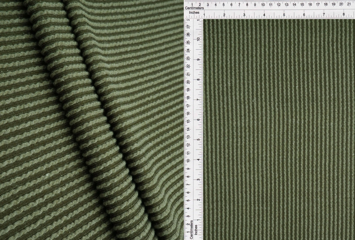 52" Knit Jacquard Rib Fabric 80% Polyester 15% Rayon 5% Spandex 230 GSM by Yard