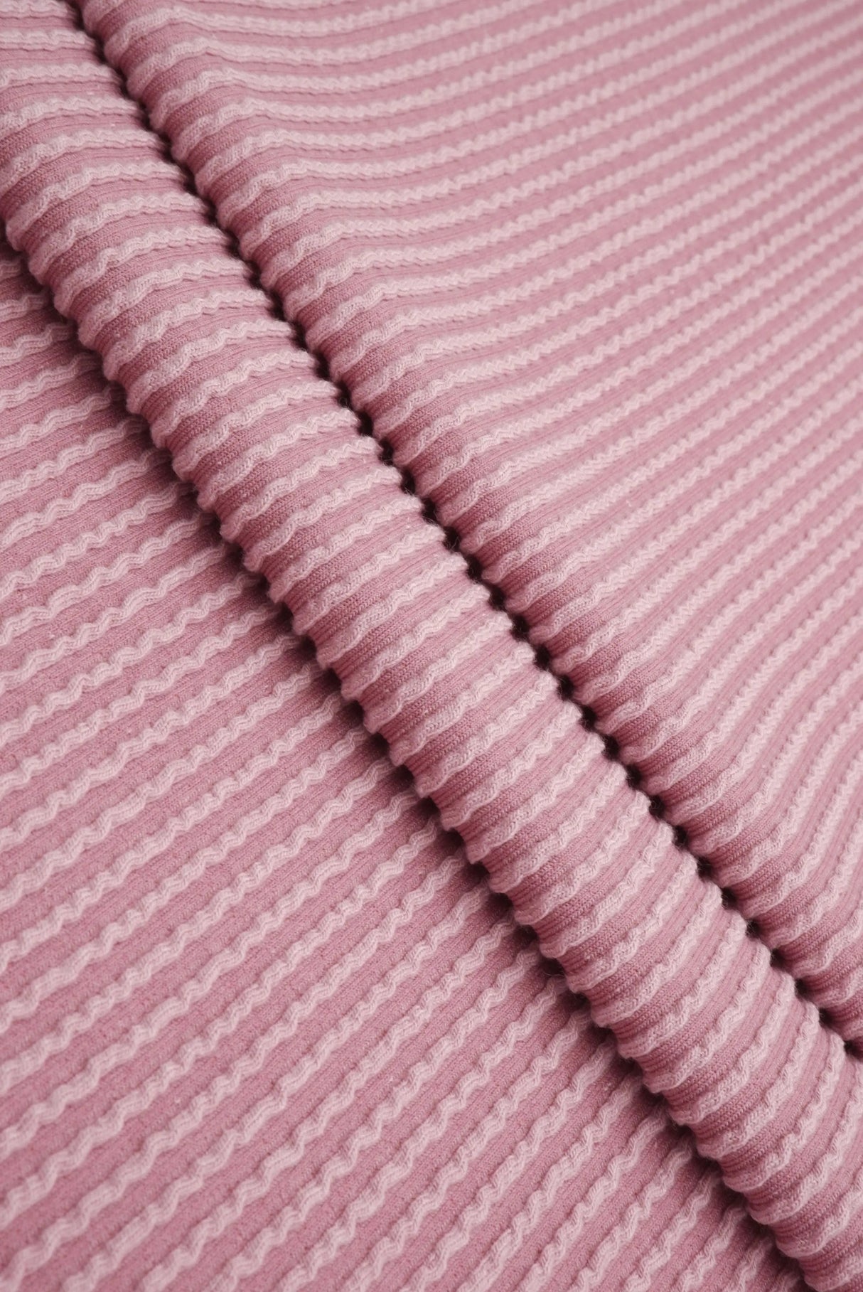 52" Knit Jacquard Rib Fabric 80% Polyester 15% Rayon 5% Spandex 230 GSM by Yard