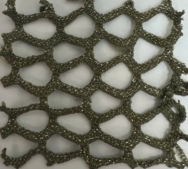 1 Yard Lurex Fishnet Mesh Fabric, 58/60'' Wide Polyester Spandex Blend