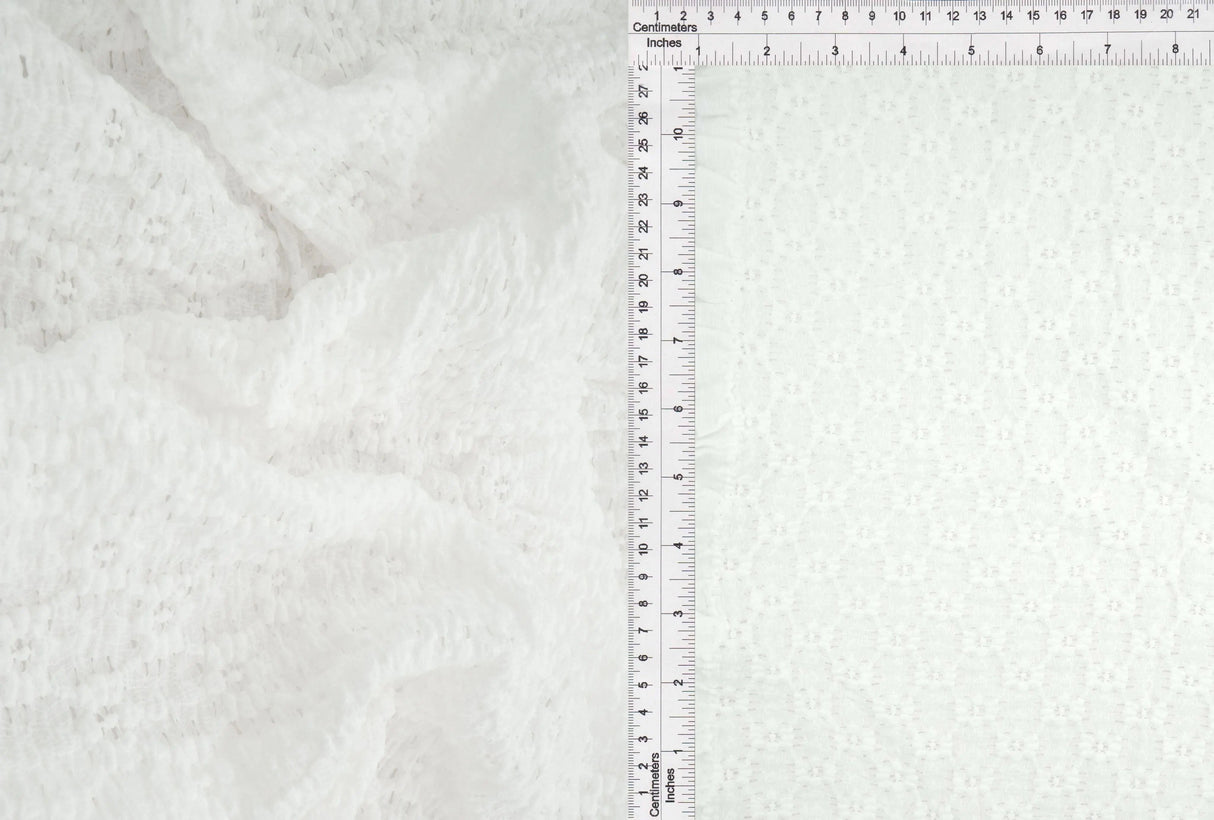 1 Yard Ditsy Floral Lace Fabric, 52/53'' Wide Nylon Cotton Spandex Blend