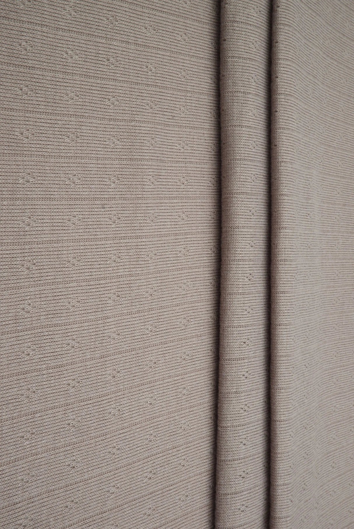 1 Yard Cotton Style Pointelle Rib Knit Jacquard Fabric Soft Rayon Poly Blend 68/70 Inch