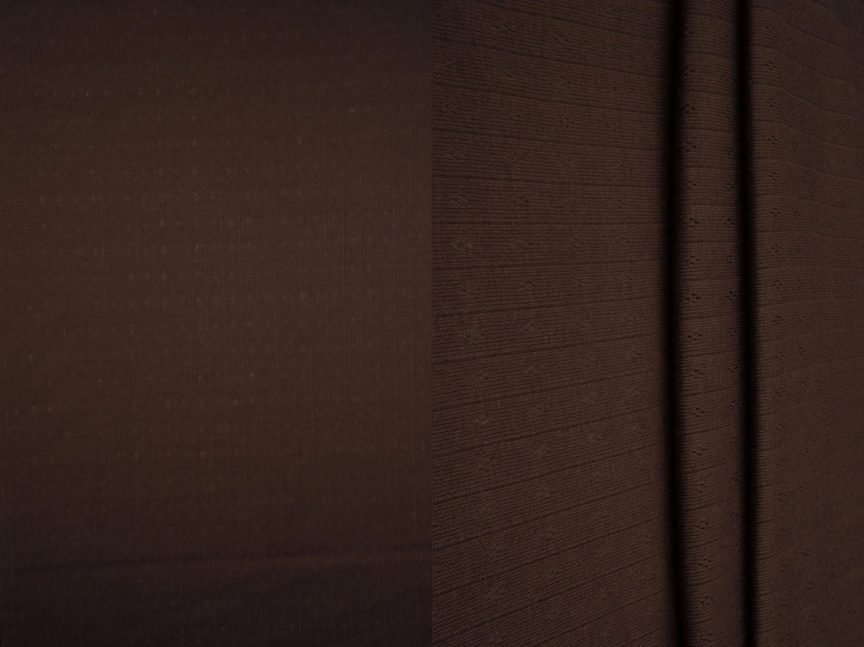 1 Yard Cotton Style Pointelle Rib Knit Fabric 170 GSM Poly Rayon Blend 68/70" Width