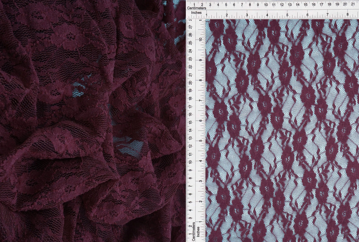 1 Yard Stretch Lace Fabric, 58/60'' Wide Nylon Spandex Blend