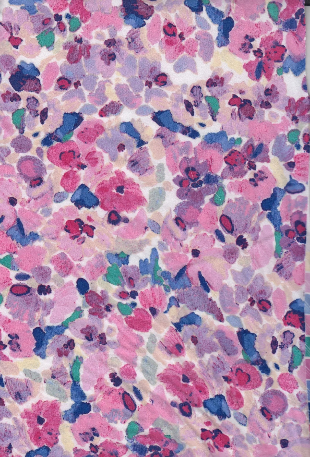 1 Yard DTY Brushed Floral Print Knit Fabric, 58/60'' Wide Polyester Spandex Blend