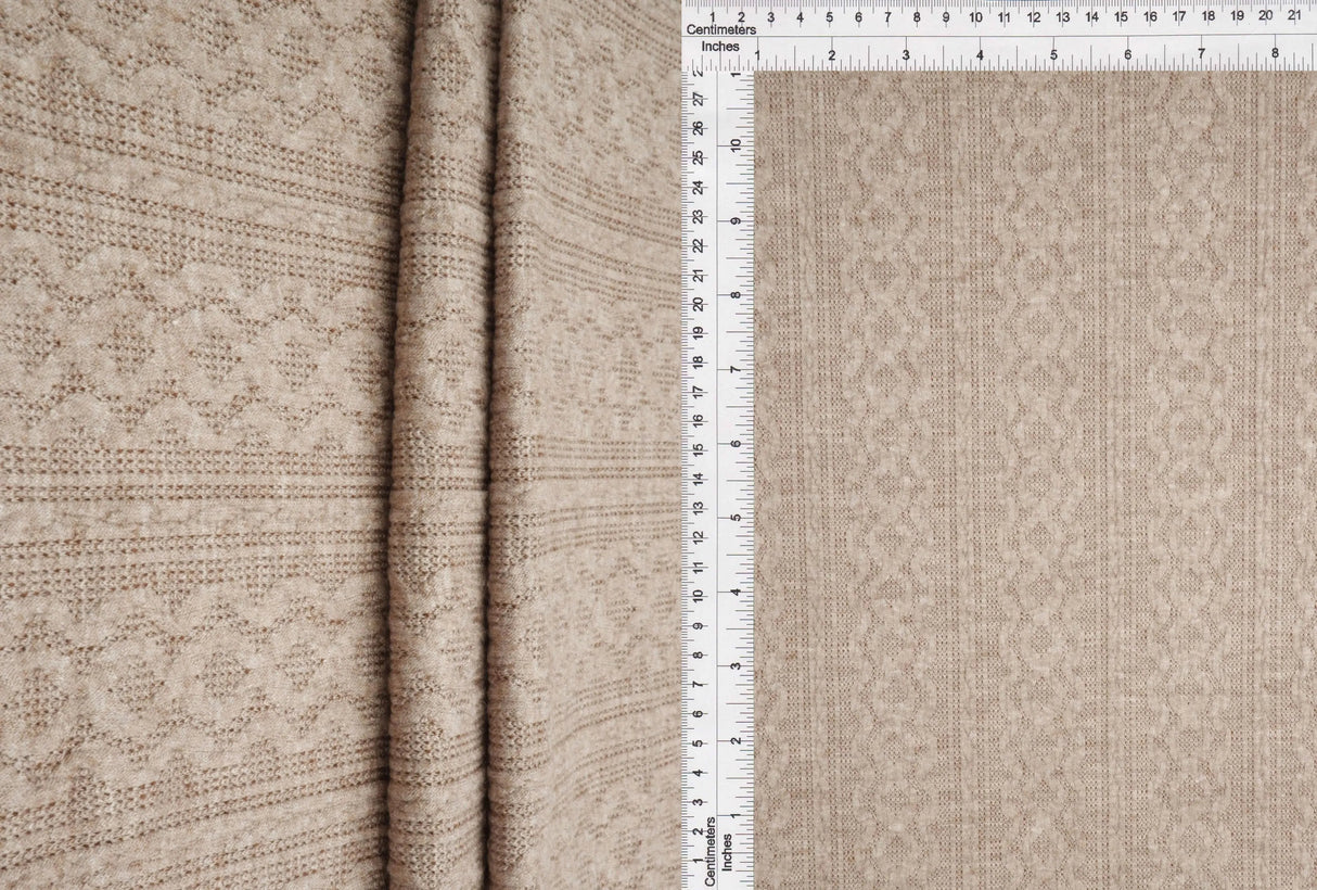 1 Yard Two-Tone Braid Jacquard Solid Fabric 200 GSM Rayon Nylon Poly Blend 58/59" Width