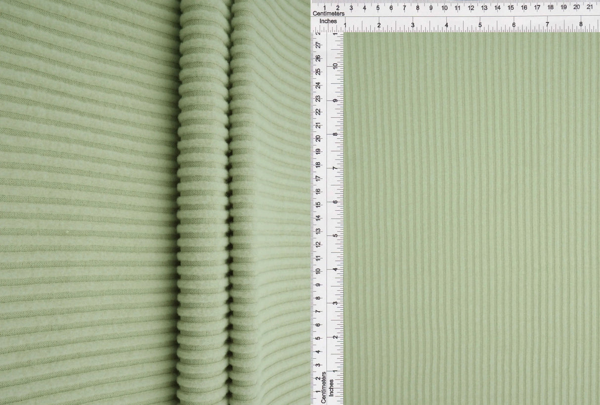 1 Yard Rib Interlock Fleece Solid Fabric 290 GSM Polyester Rayon Blend 58" Width