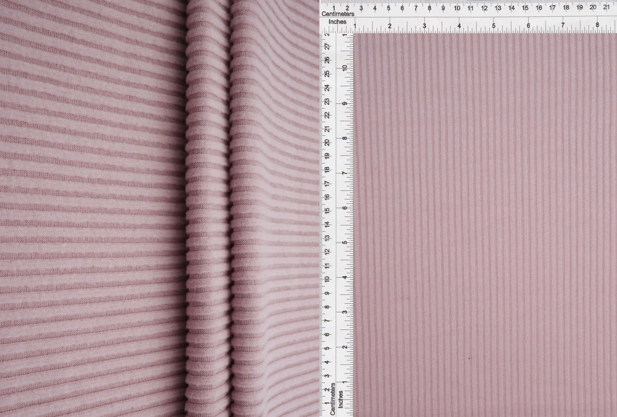 1 Yard Rib Interlock Fleece Solid Fabric 290 GSM Polyester Rayon Blend 58" Width
