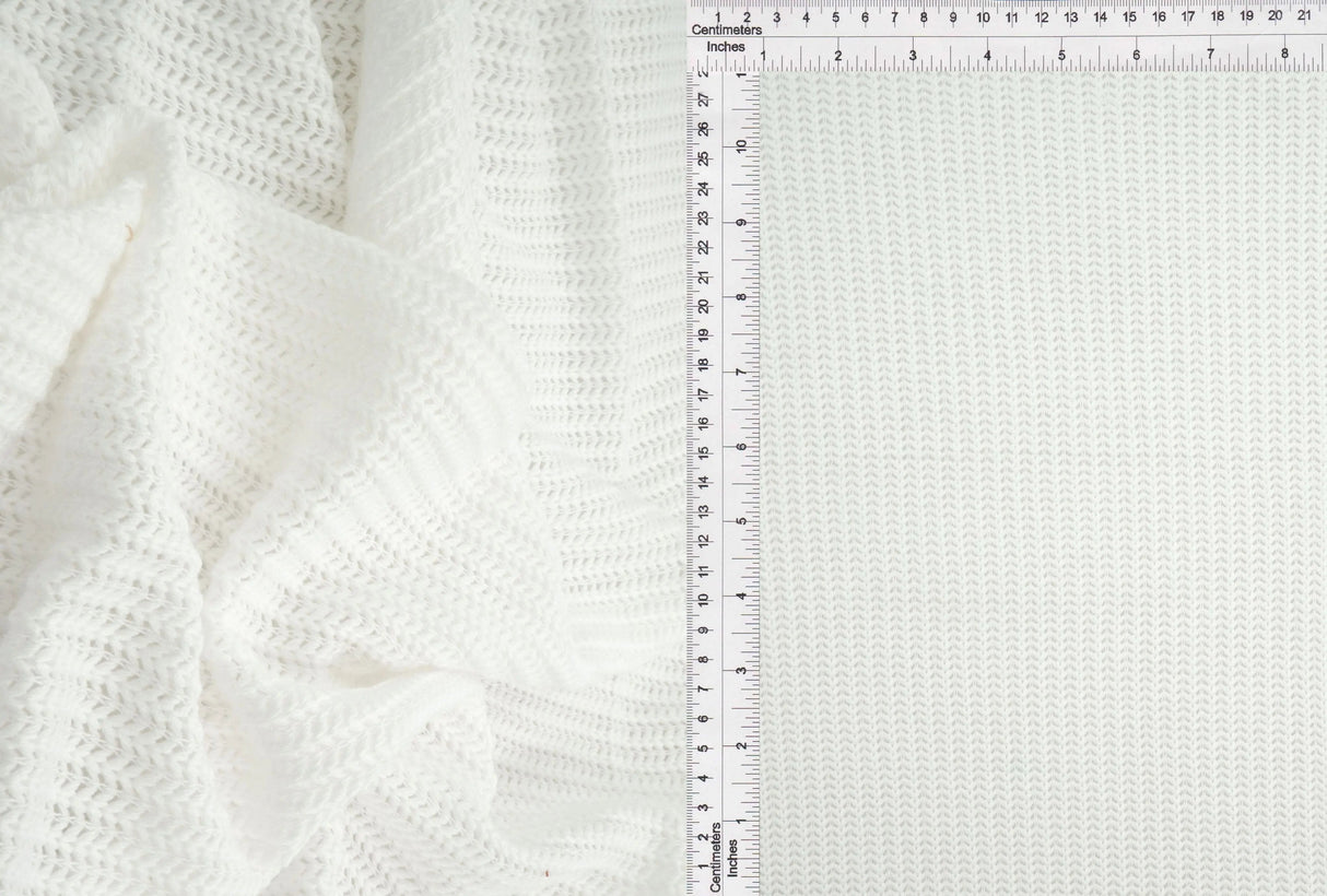 1 Yard Sweater Jacquard Solid Fabric 270 GSM Rayon Poly Spandex Blend 56/58" Width