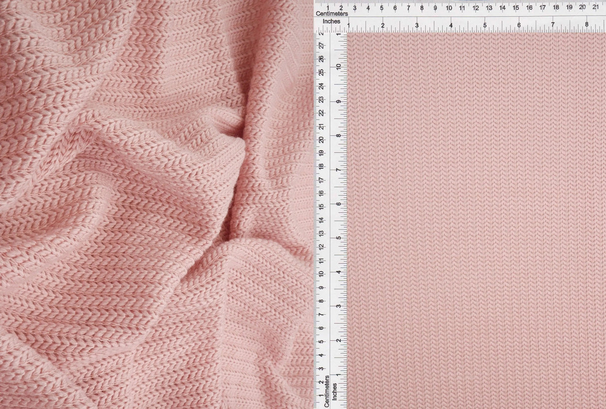 1 Yard Sweater Jacquard Solid Fabric 270 GSM Rayon Poly Spandex Blend 56/58" Width