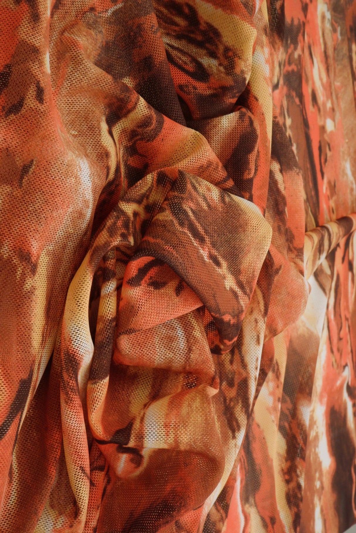 1 Yard Polyester Spandex 100 GSM Mesh Fabric, Digital Abstract Print, Lightweight Soft 54" Width