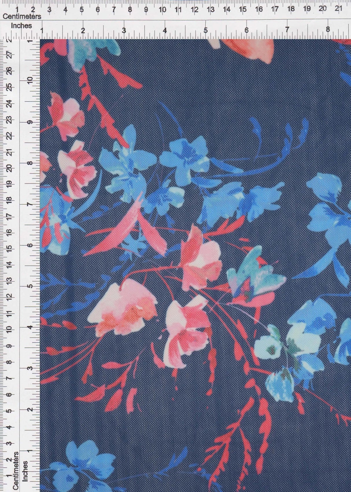1 Yard Polyester Spandex 100 GSM Mesh Fabric Digital Floral Print Lightweight Stretch 54" Width