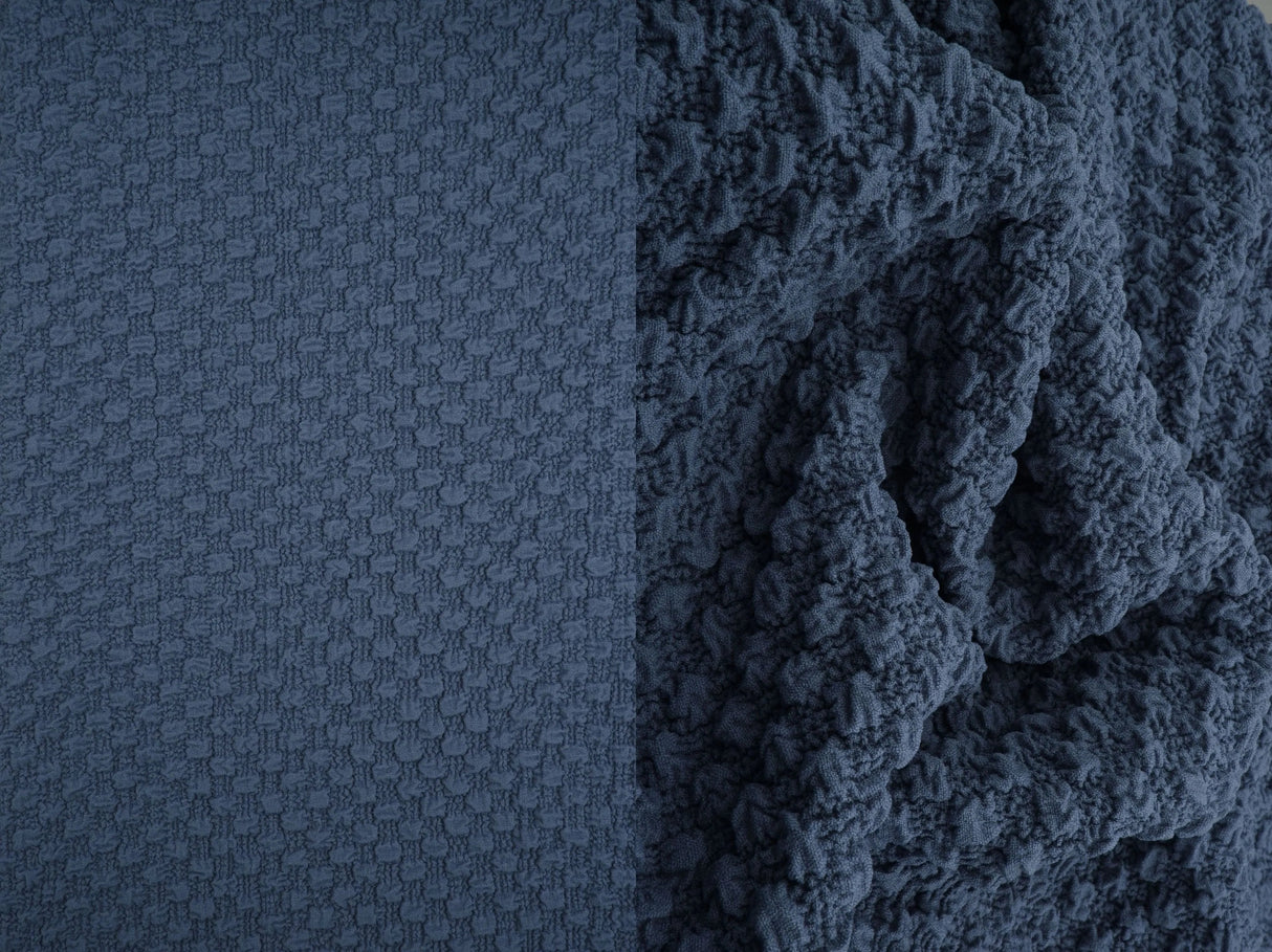 1 Yard Cauliflower Jacquard Knit Fabric, 59/60? Wide Polyester Spandex Blend