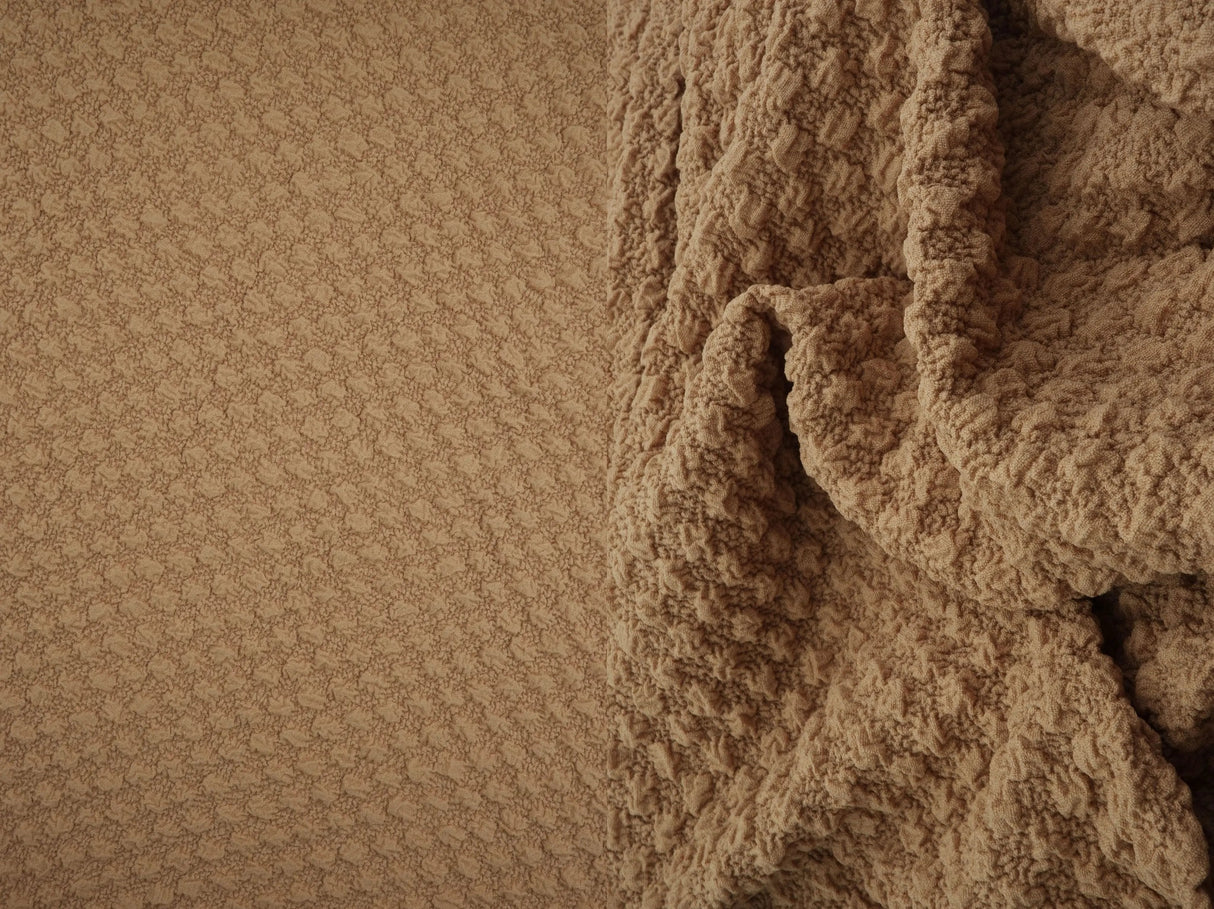 1 Yard Cauliflower Jacquard Knit Fabric, 59/60? Wide Polyester Spandex Blend