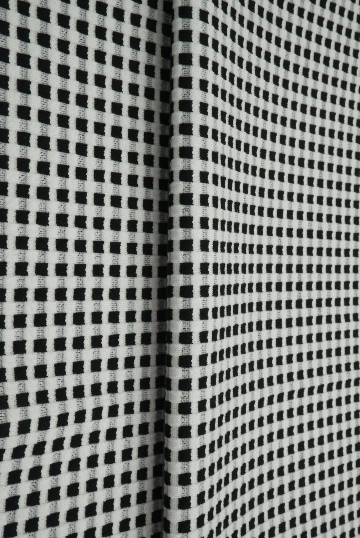 1 Yard Polyester Rayon Spandex 280 GSM Checkered Jacquard YD Fabric Soft 60/62" Width