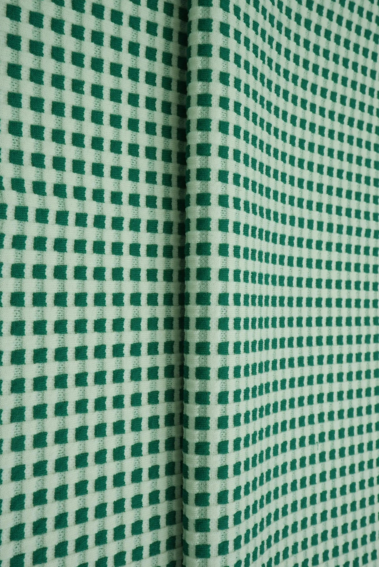 1 Yard Checkered Jacquard YD Fabric Stretch Polyester Rayon Spandex 60/62 Inches Wide