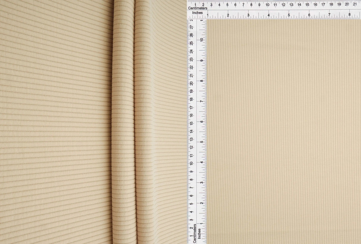 1 Yard Rayon Polyester Spandex 260 GSM Cupro Modal Double Knit Rib Fabric Soft 54" Width