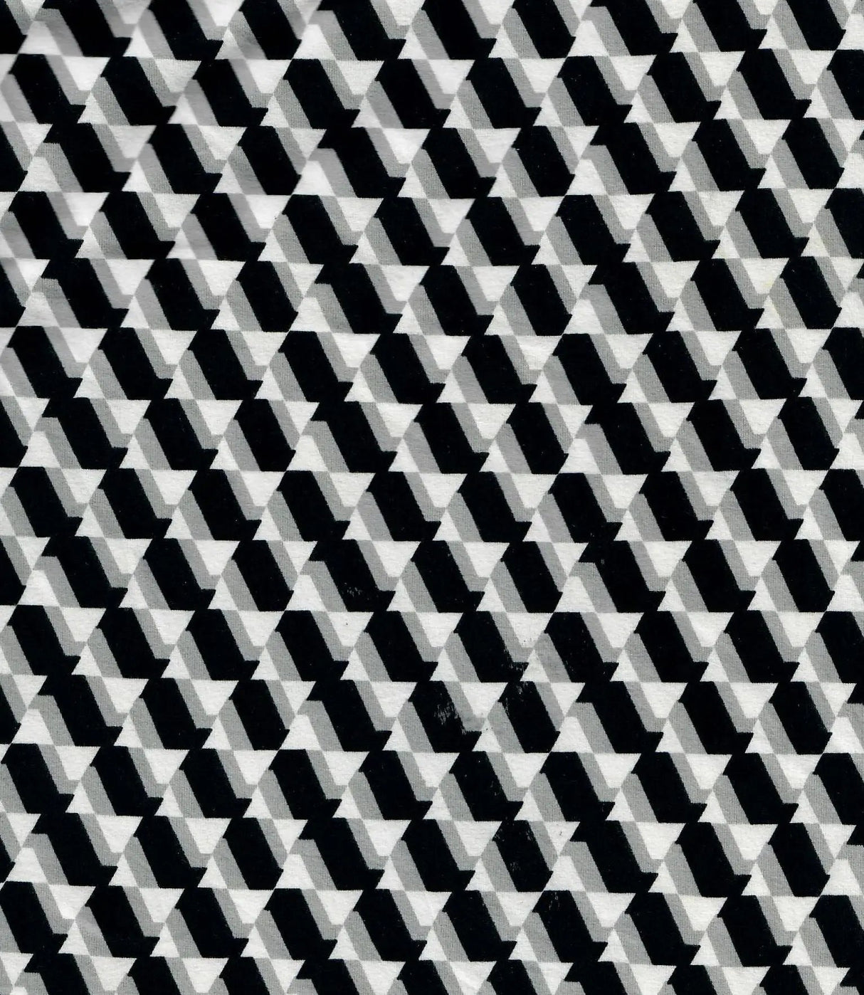 1 Yard Geometric Print DTY Brushed Knit Fabric Soft Stretch 58/60 Inches Wide