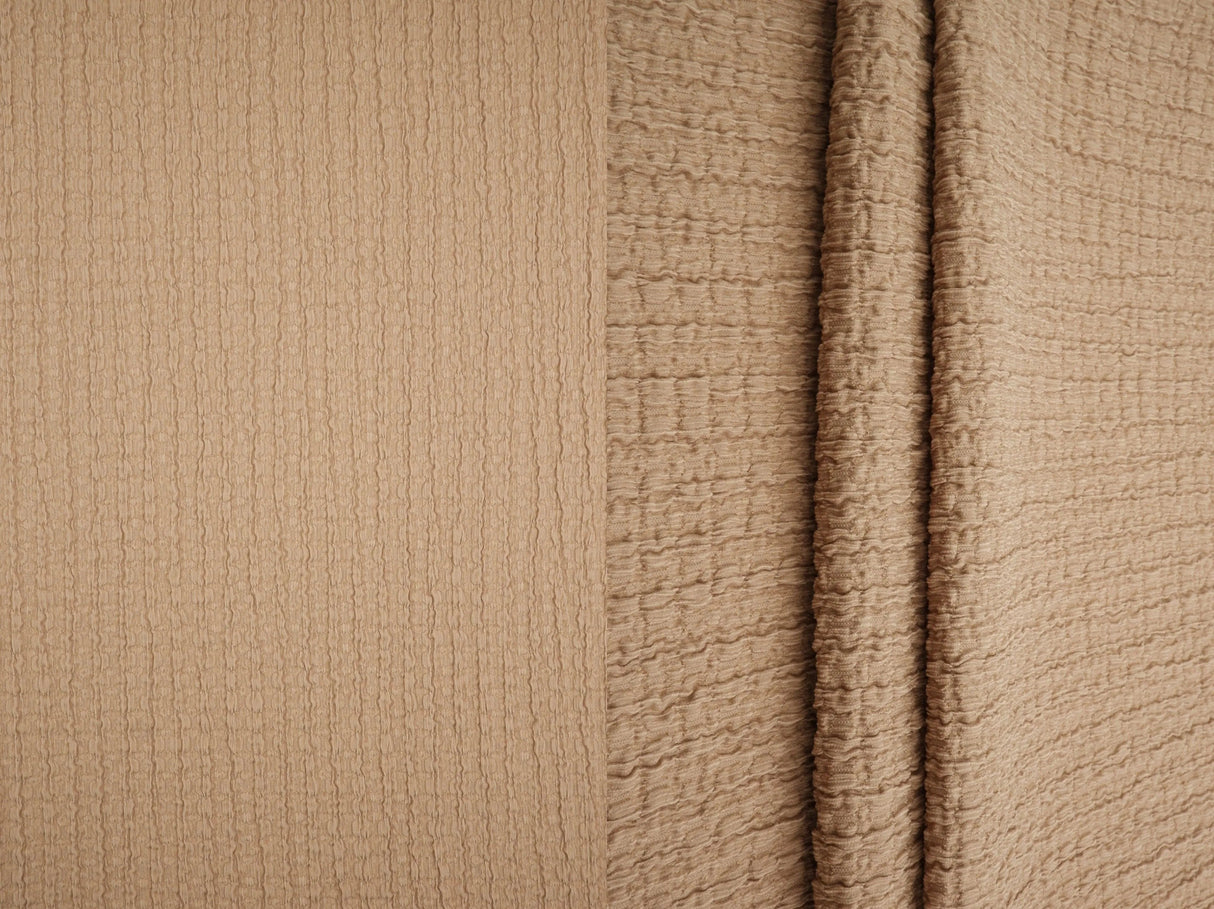 Waffle Crepe Woven Fabric, Stretch Textured Home Decor Material 58/59" Wide