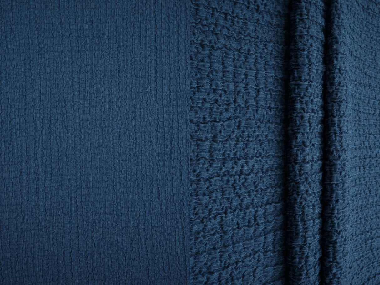 Waffle Crepe Woven Fabric, Stretch Textured Home Decor Material 58/59" Wide