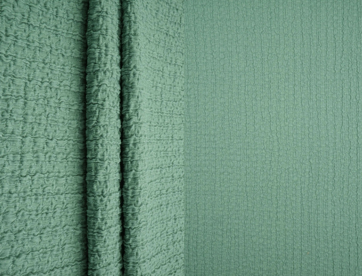 Waffle Crepe Woven Fabric, Stretch Textured Home Decor Material 58/59" Wide