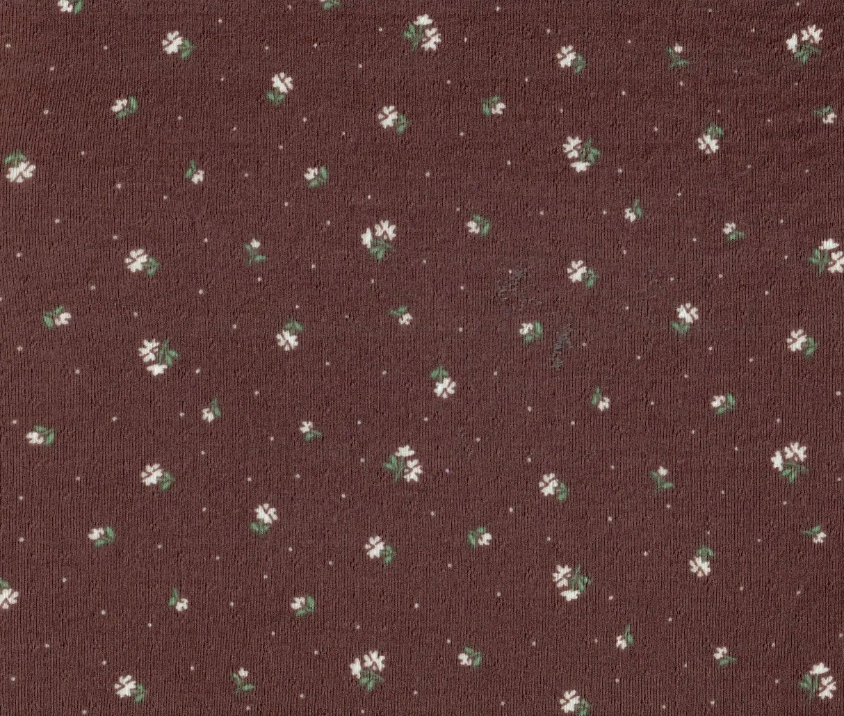 1 Yard Cotton-Style Ditsy Pointelle Print Knit Fabric, 61/63'' Wide Polyester Spandex Blend
