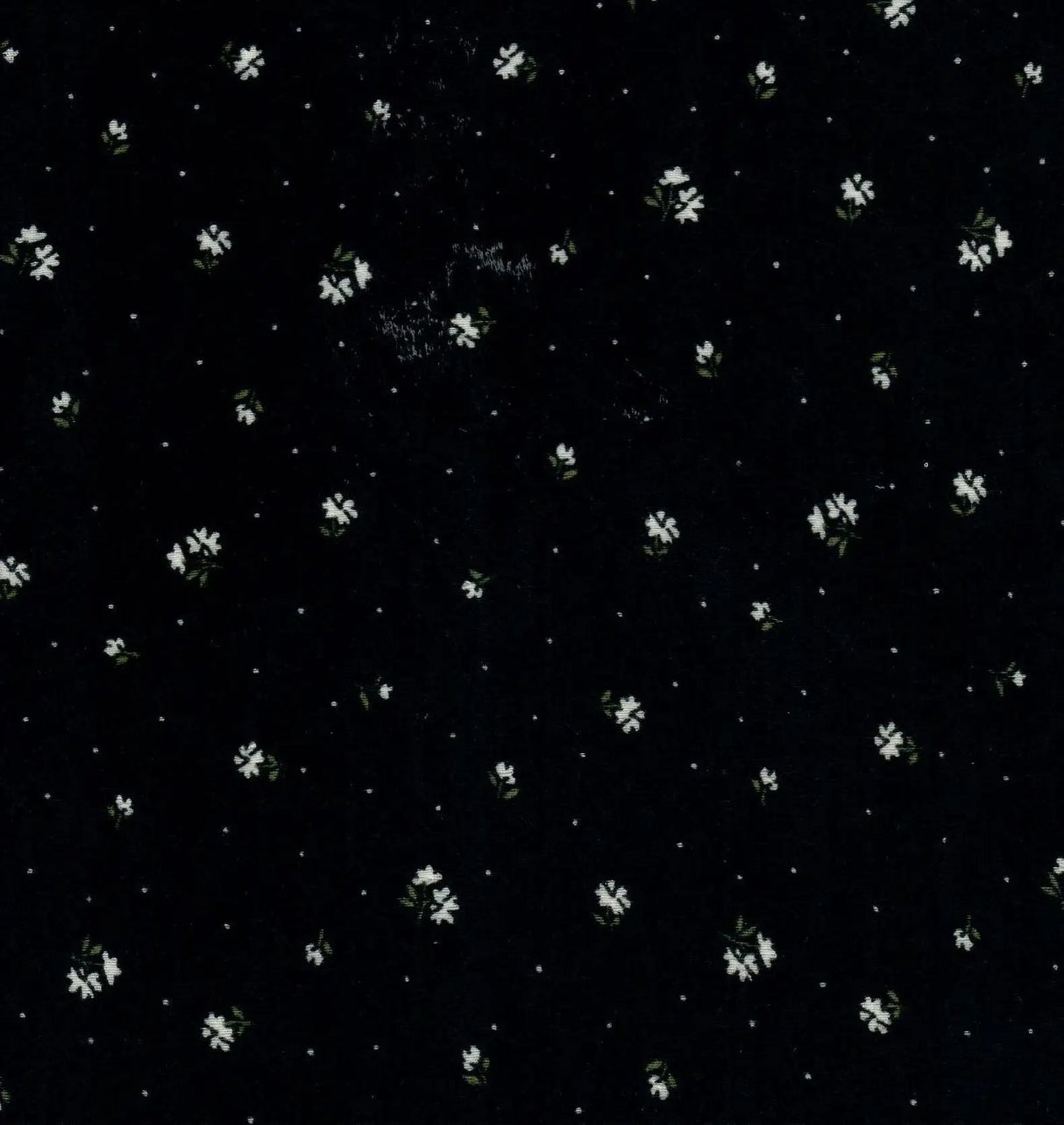 1 Yard Cotton-Style Ditsy Pointelle Print Knit Fabric, 61/63'' Wide Polyester Spandex Blend