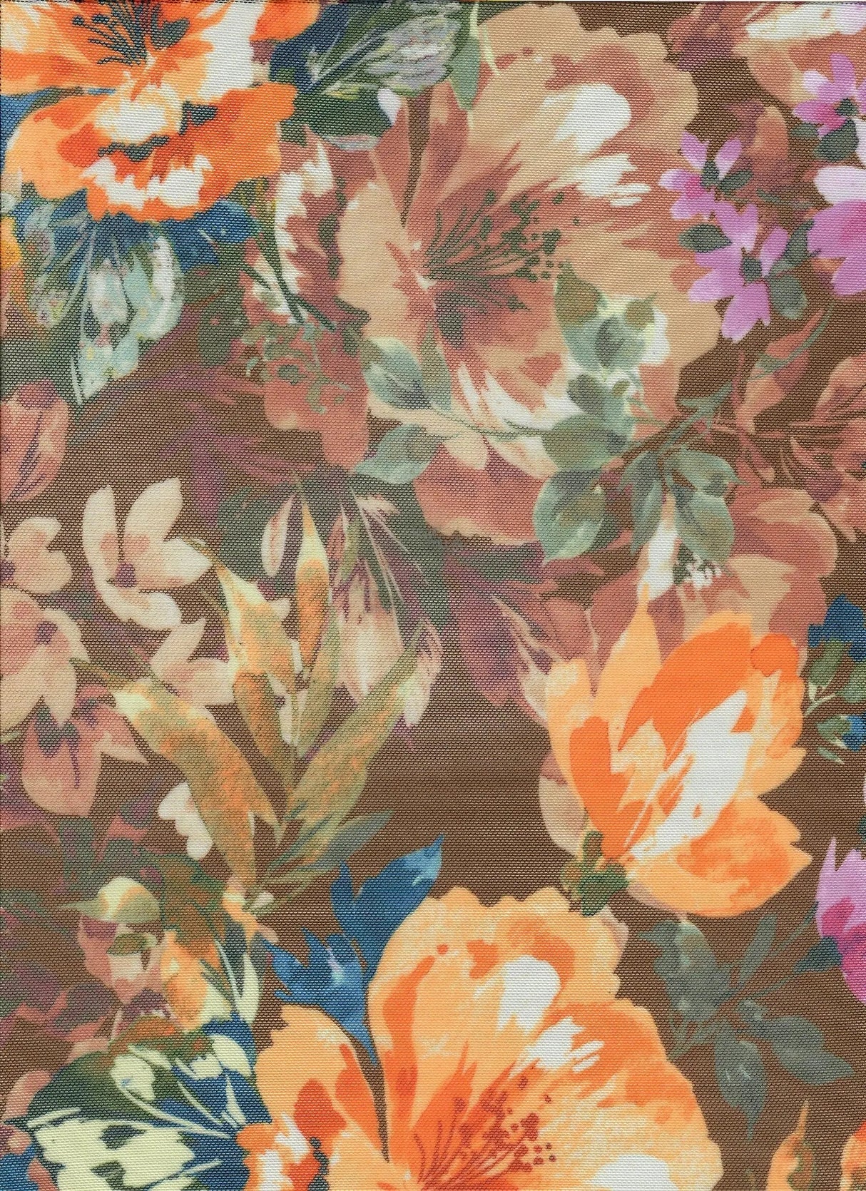 1 Yard Digital Floral Mesh Knit Fabric, 54'' Wide Polyester Spandex Blend