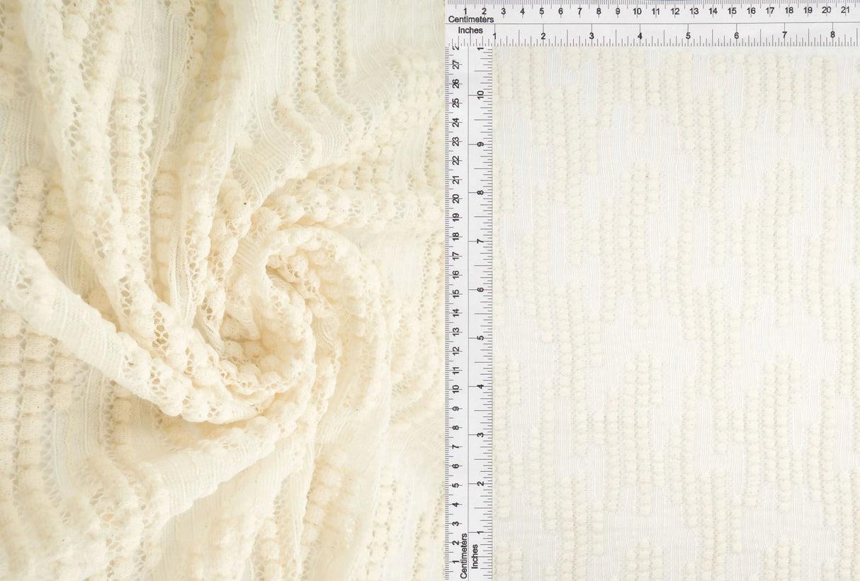 Bubble Lace Fabric 1 Yard Soft Durable Stretch 50" Wide for Apparel and Crafts