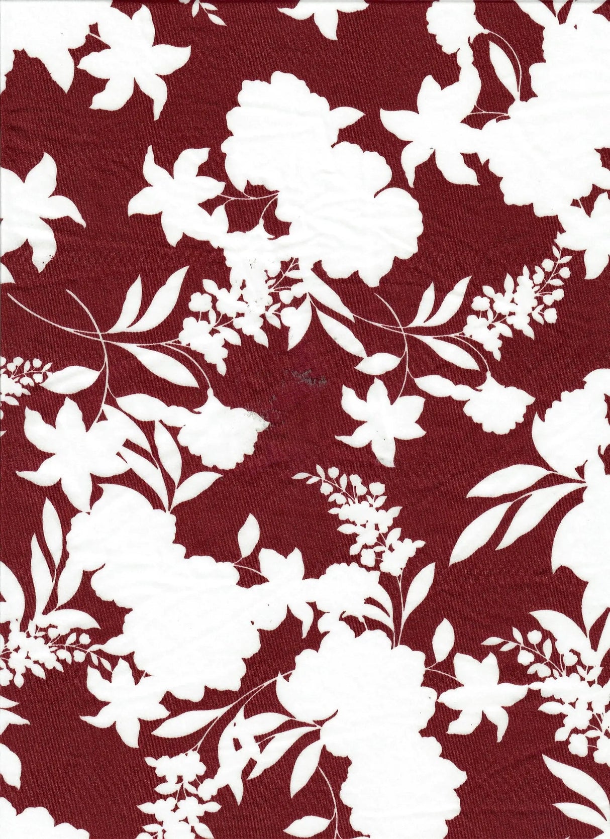 1 Yard DTY Floral Print Fabric 190 GSM Polyester Spandex Blend 58/60" Width