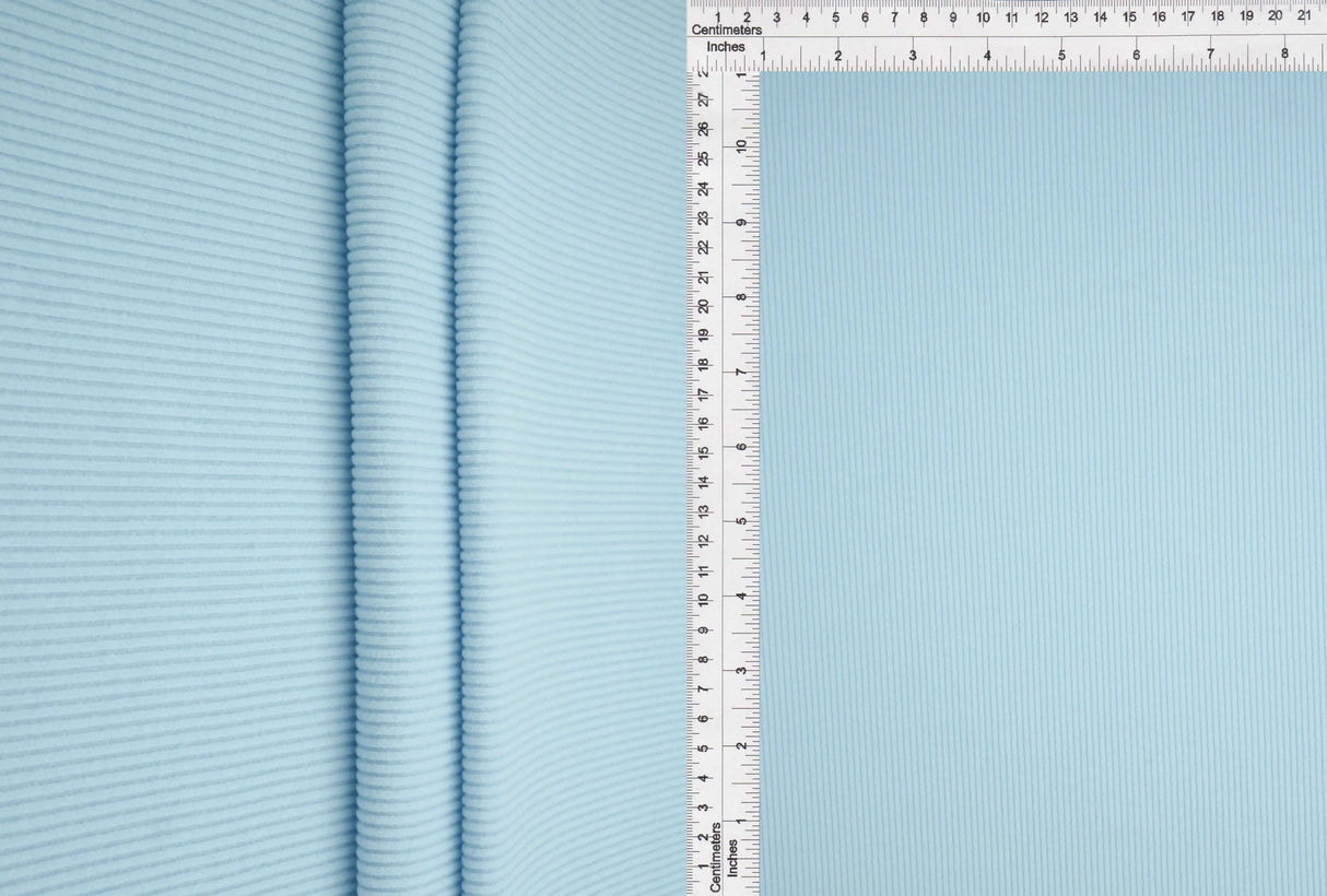 1 Yard Cool Cotton Fleece Rib Solid Fabric 260 GSM Polyester Spandex 54/56" Width