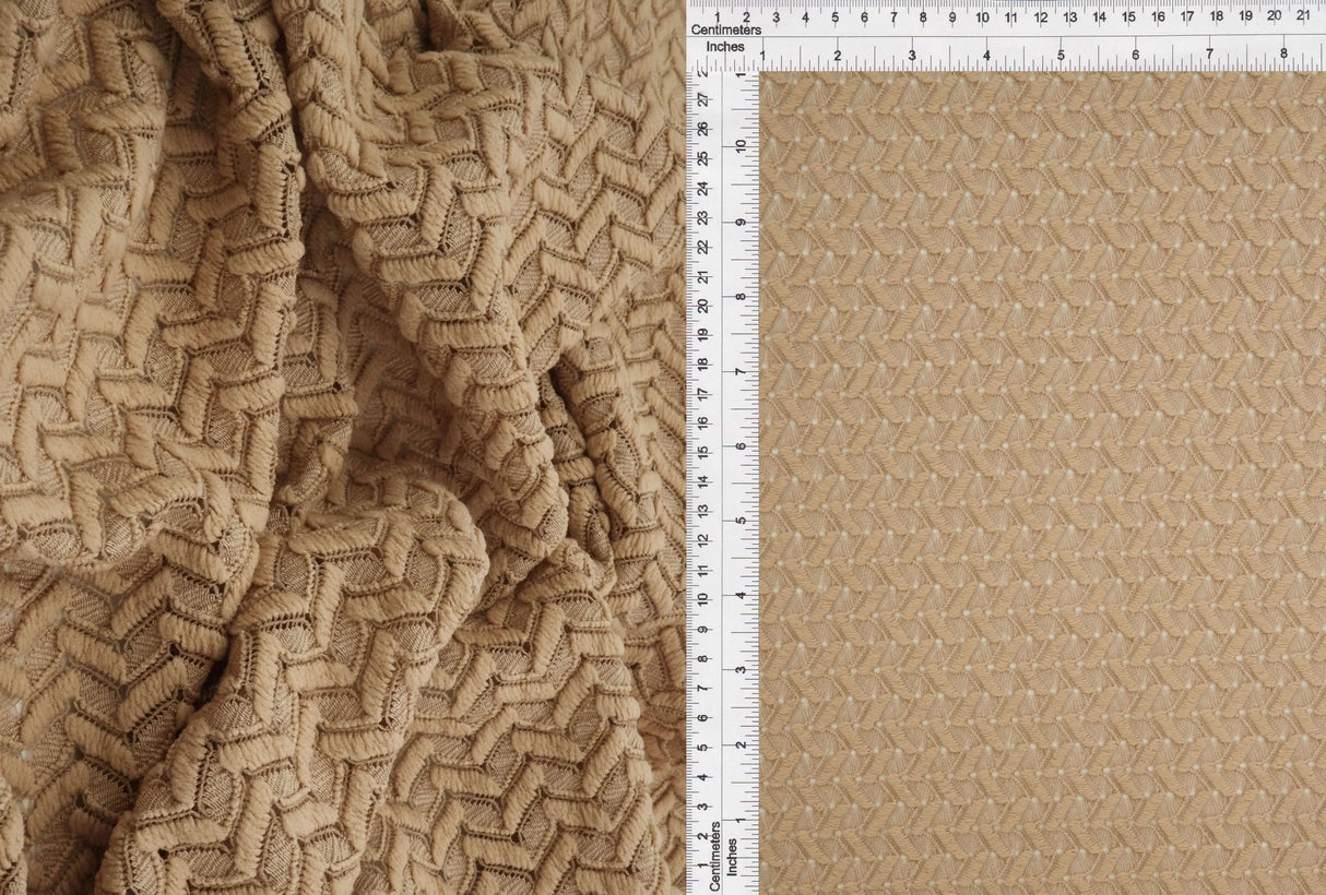 1 Yard Crochet Lace Fabric, 58/60'' Wide Polyester Spandex Blend