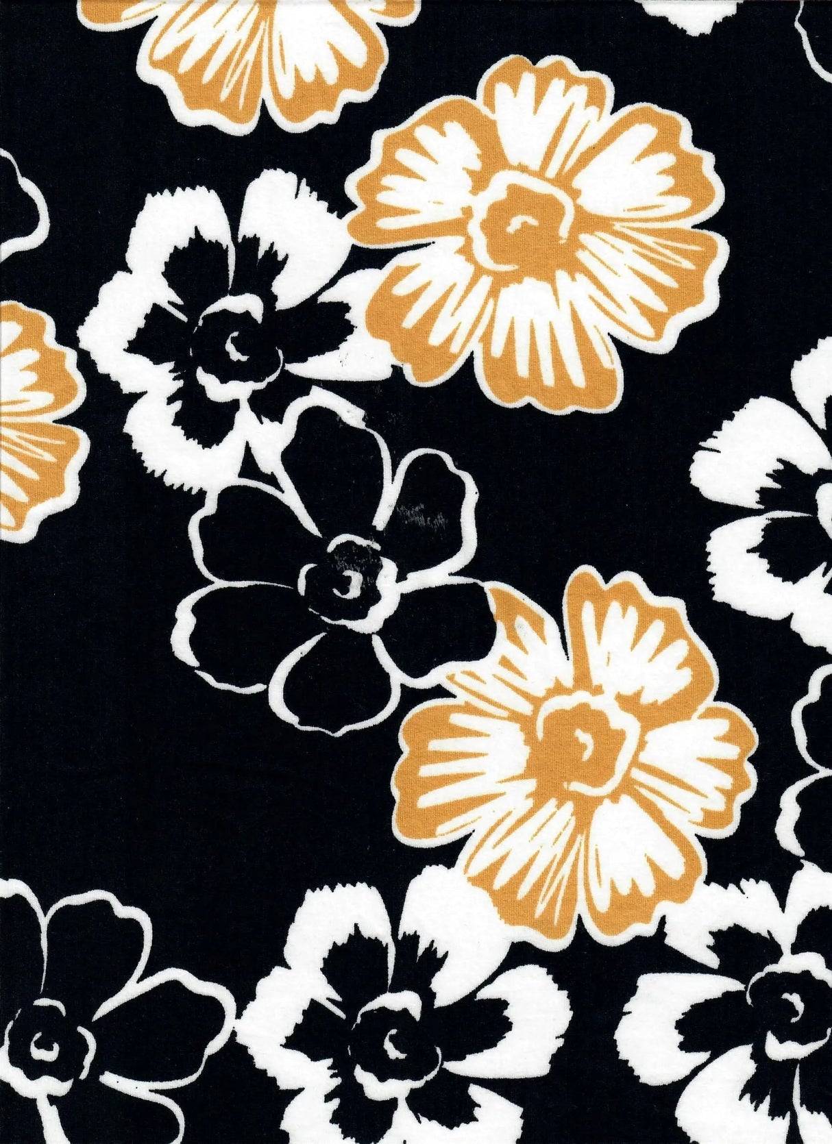 1 Yard DTY Brushed Flower Print Knit Fabric 58/60 Inches Wide Soft Stretch