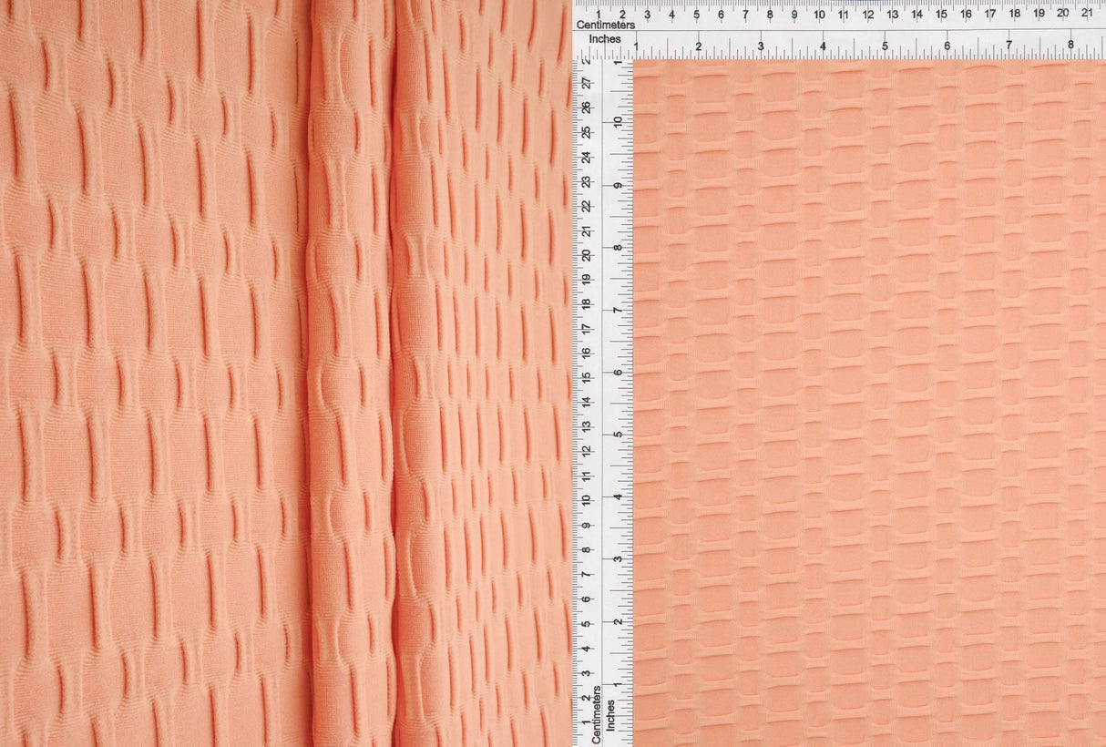 1 Yard Polyester Spandex Honeycomb Knit Solid Fabric 58/60" Width