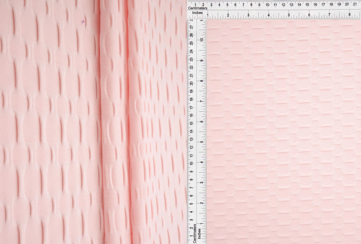 1 Yard Polyester Spandex Honeycomb Knit Solid Fabric 58/60" Width