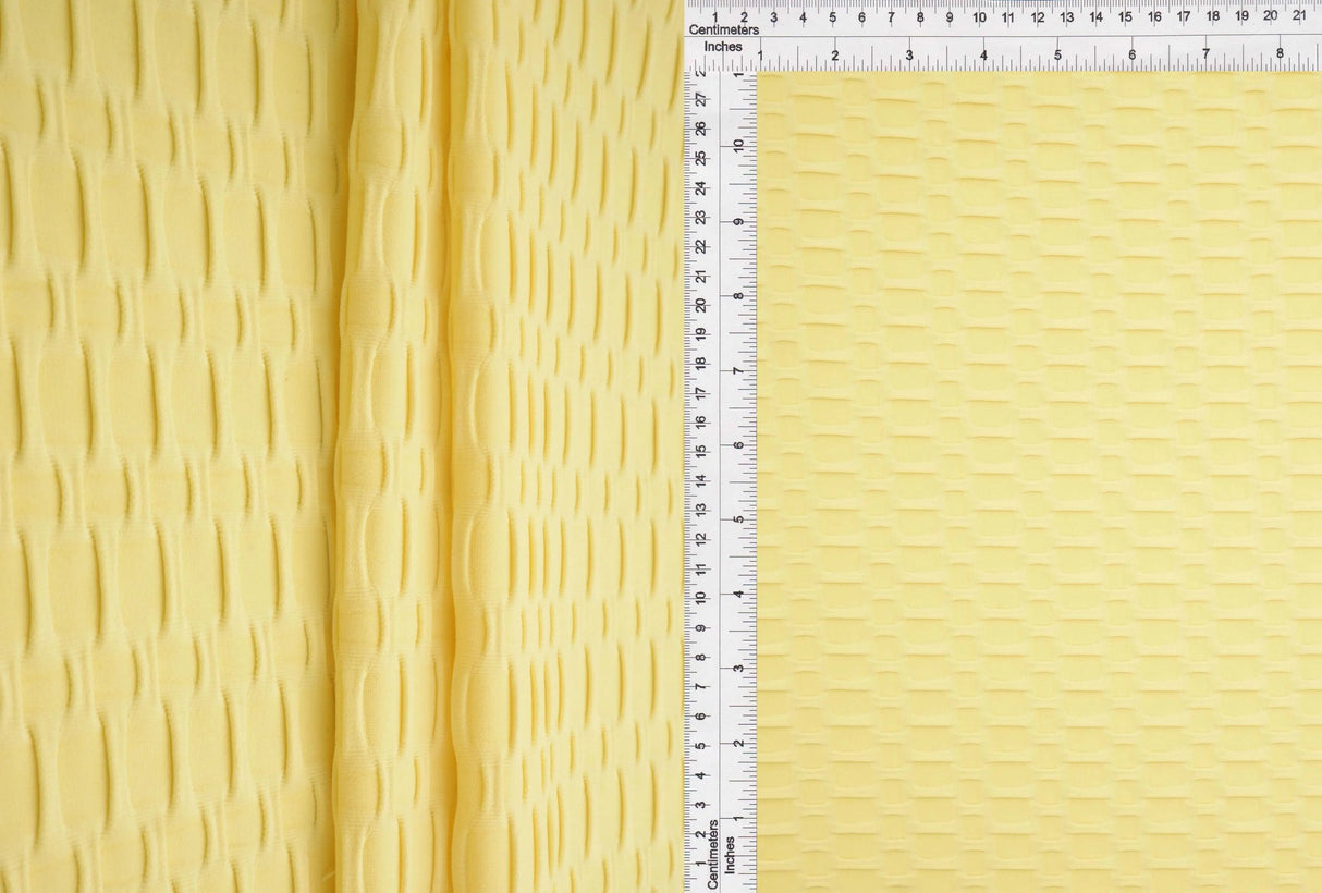 1 Yard Polyester Spandex Honeycomb Knit Solid Fabric 58/60" Width