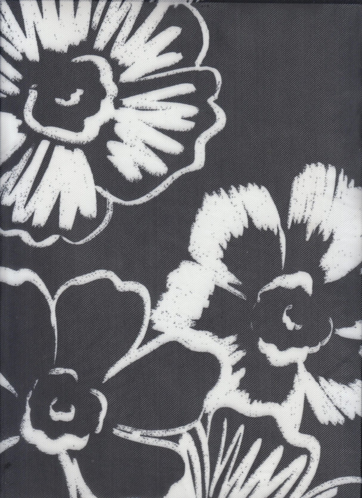 1 Yard Two-Tone Large Floral Digital Mesh Fabric, 54'' Wide Polyester Spandex Blend