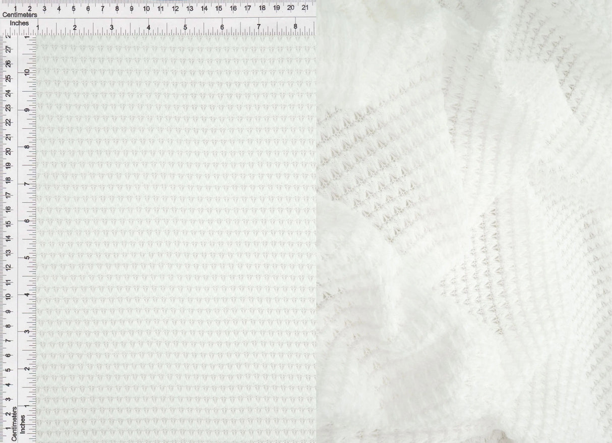 1 Yard Oversize Waffle Solid Knit Fabric 220 GSM, 54/56'' Wide Polyester Rayon Spandex Blend