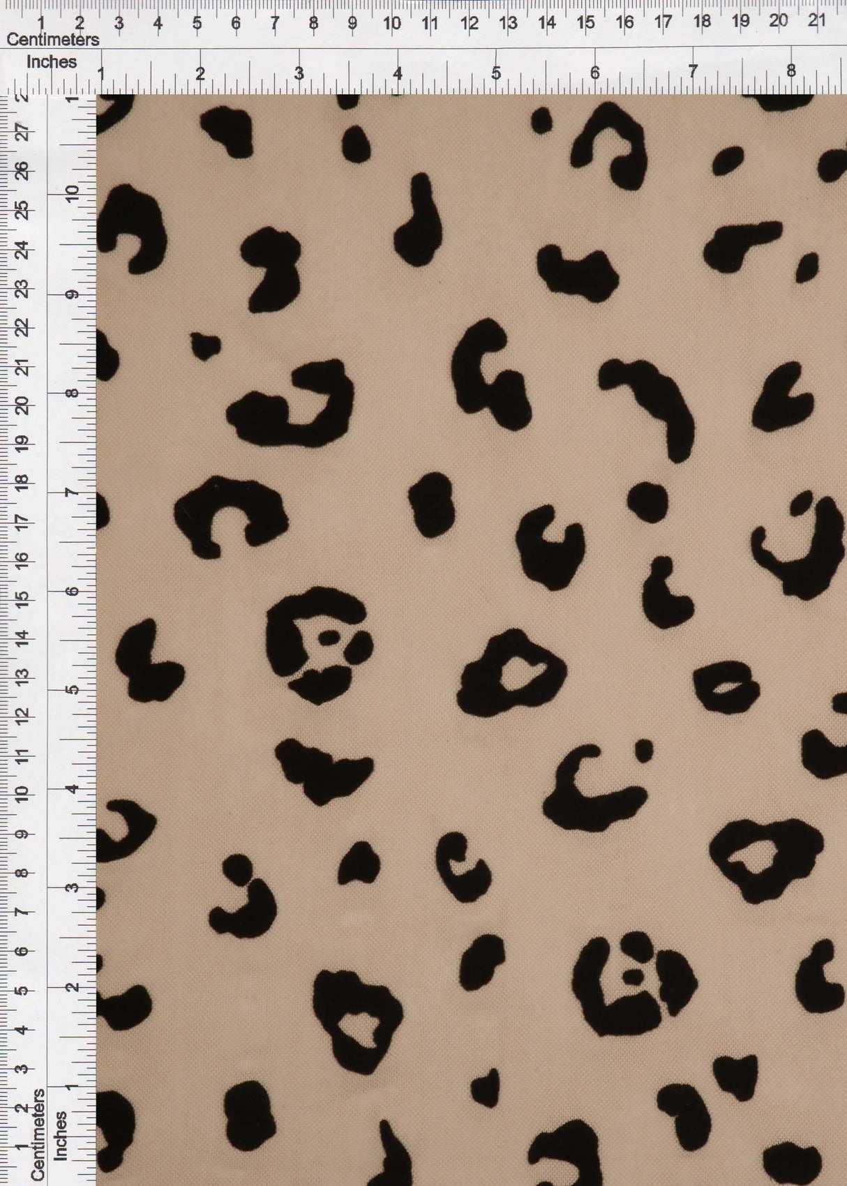 1 Yard Leopard Flocking Mesh Fabric, 56/57'' Wide Polyester Spandex Blend
